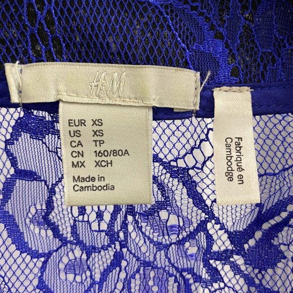 H&M Blue Lace Crop Cardigan - Picture 4 of 4
